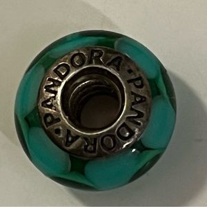 Pandora Glass bead, Blue Green